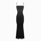 Black crystals strings dress