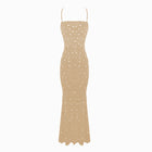 Nude crystals strings dress