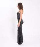 Black crystals strings dress