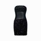 Black sequins mini dress