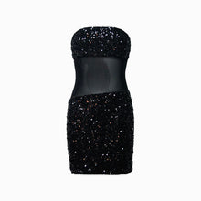 Black sequins mini dress