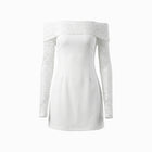 White jersey bandeau mini dress