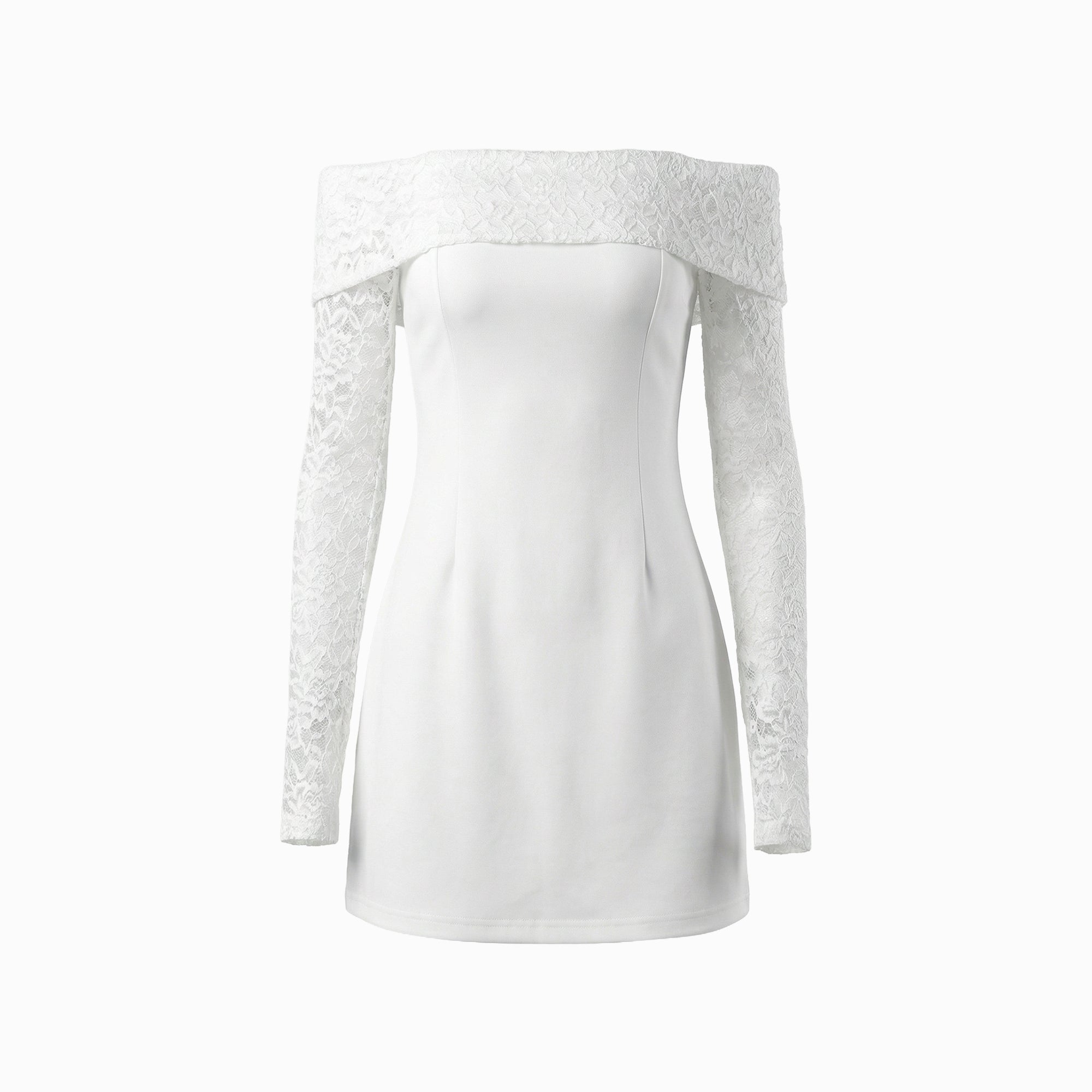 White jersey bandeau mini dress