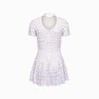 Mini abito bianco in paillettes