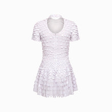Mini abito bianco in paillettes