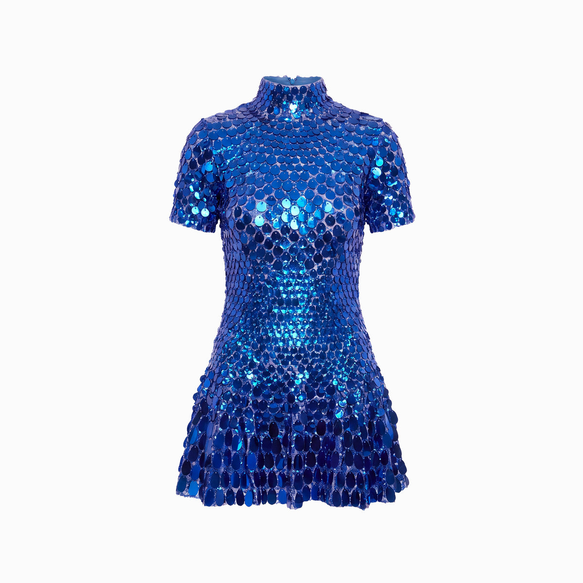 Mini abito blu in paillettes