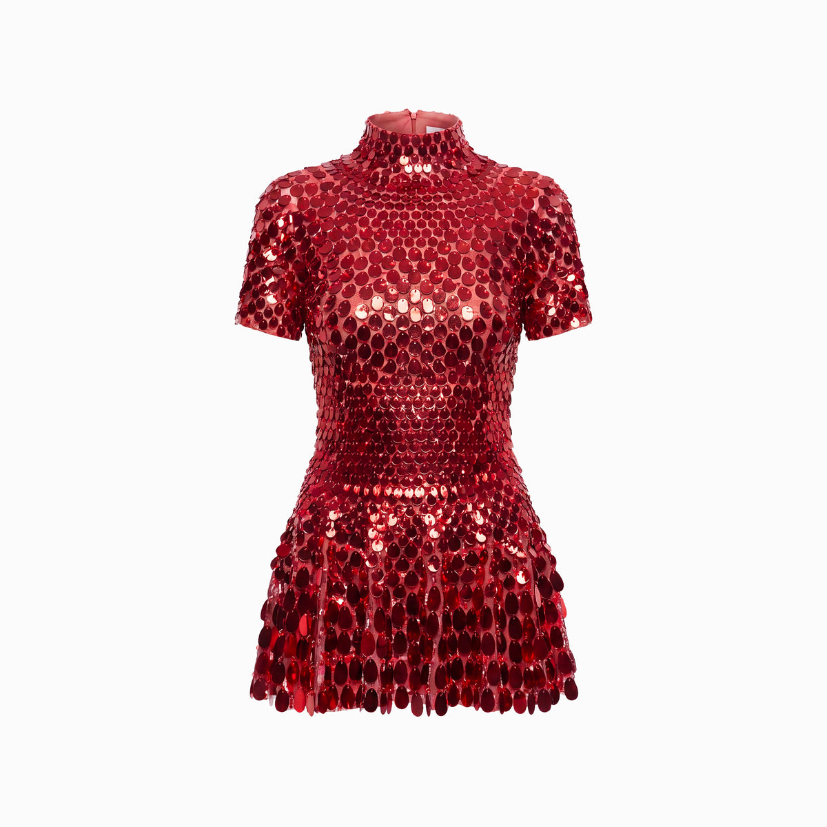 Mini abito rosso in paillettes