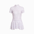 Mini abito bianco in paillettes