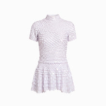 Mini abito bianco in paillettes