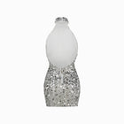 Mini abito argento in paillettes