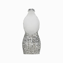 Mini abito argento in paillettes