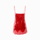 Red lace and sequin mini dress