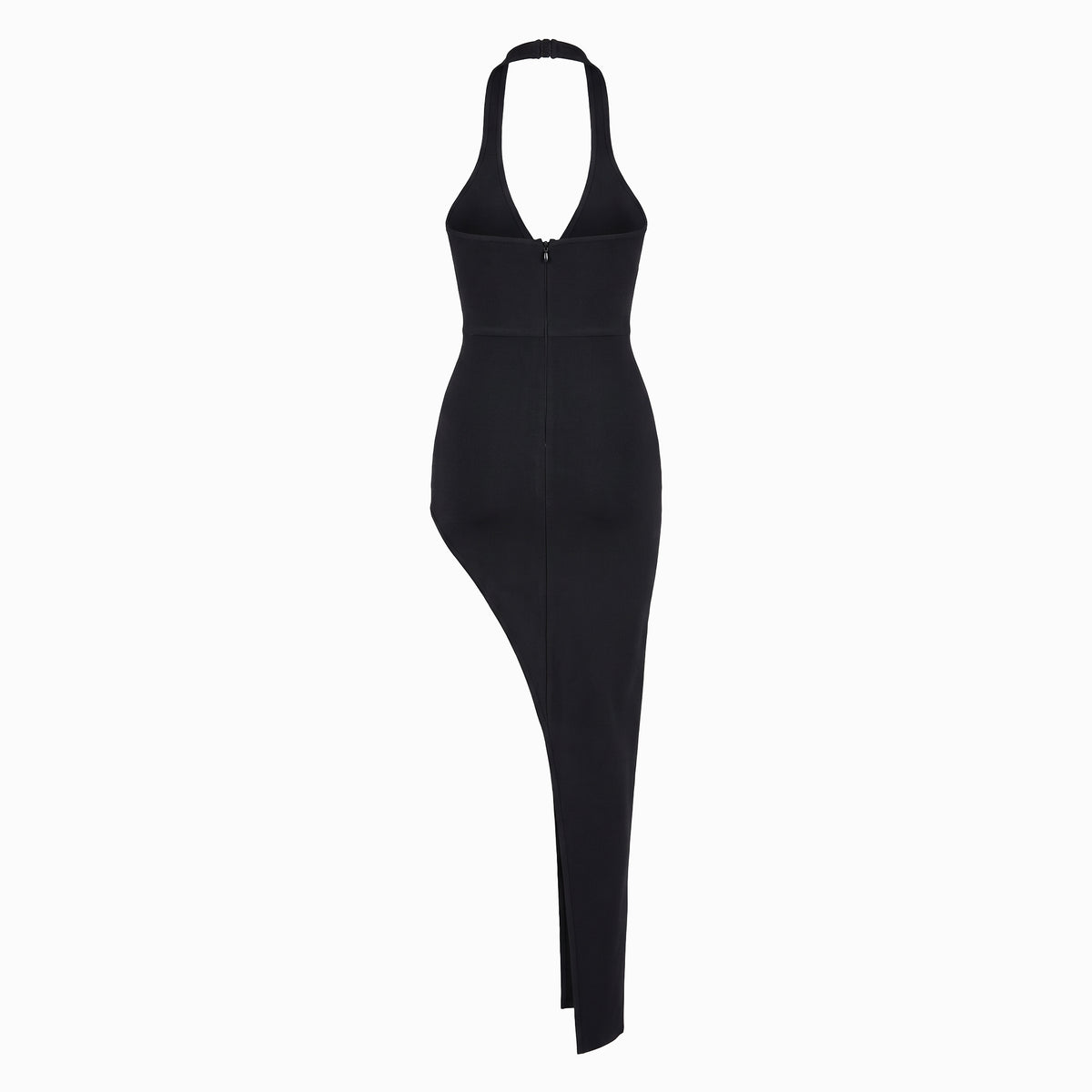 Black bodycon maxi dress with crystals