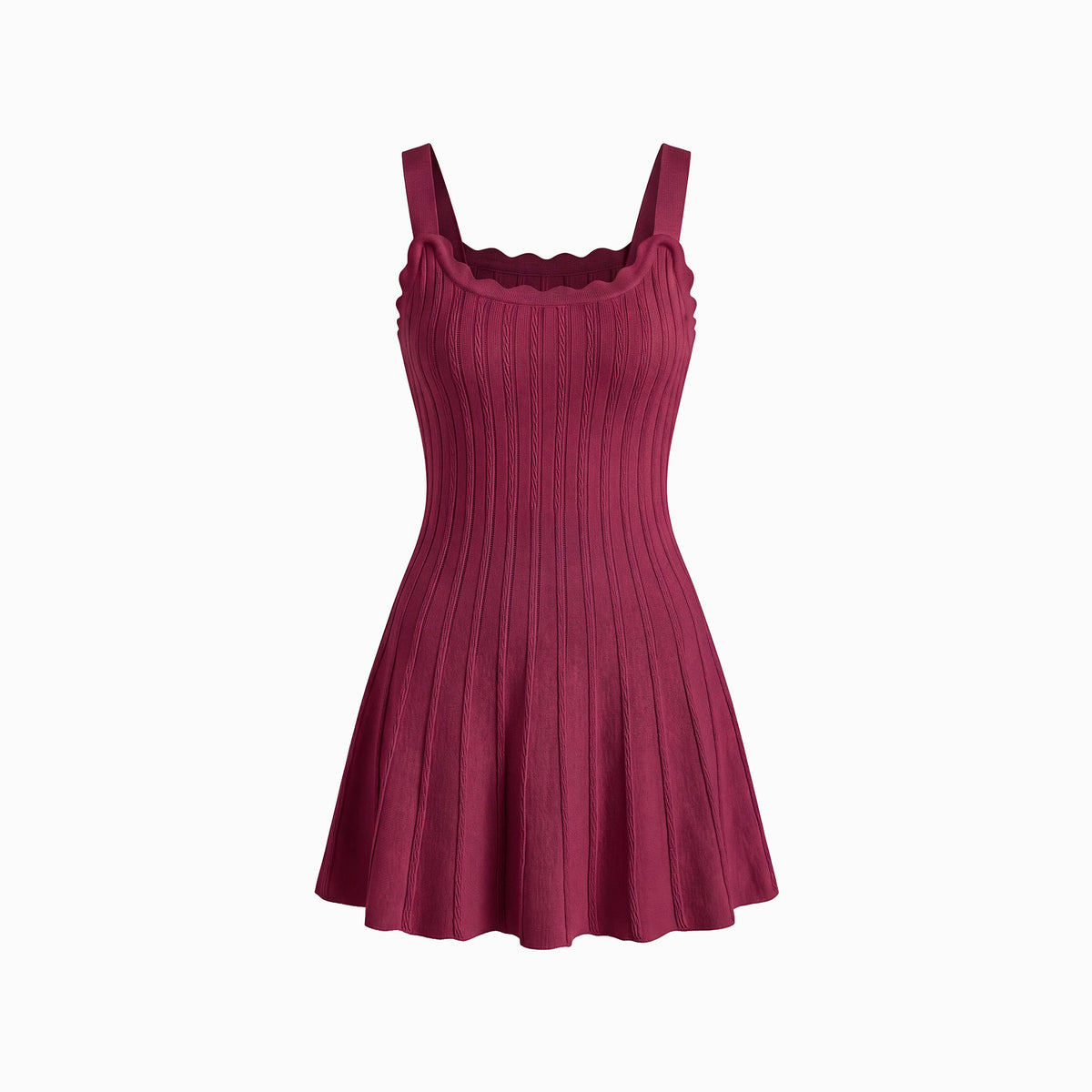 Mini abito burgundy in maglina