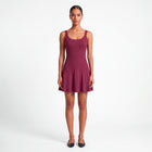 Mini abito burgundy in maglina