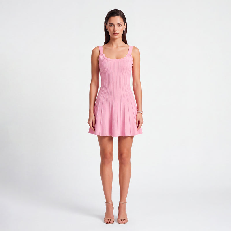 Mini abito rosa in maglina