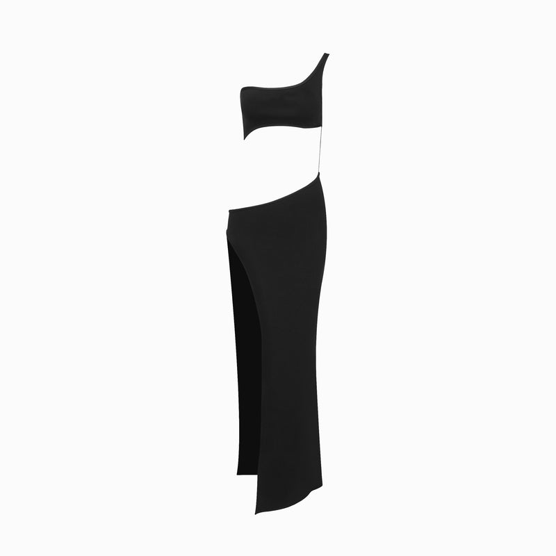 Black one shoulder dress