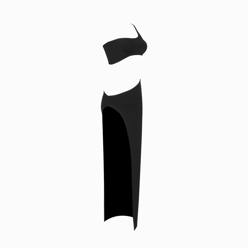 Black one shoulder dress
